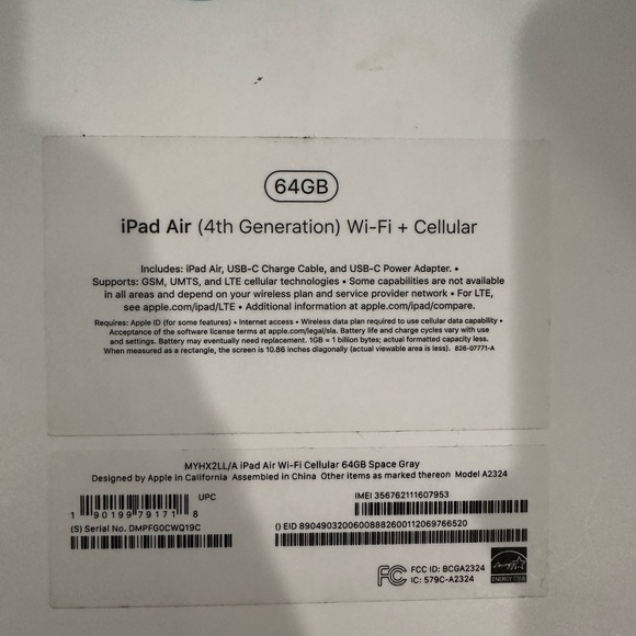 EUC IPad Air 4th generation 64Gb with full cover - Picture 5 of 6